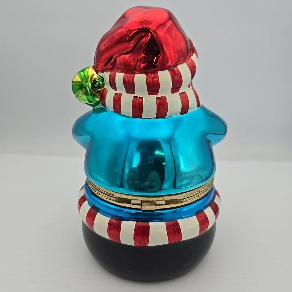 Animated Penguin Musical Box Windup Plays Joy To The‎ World Mr Christmas VTG 7